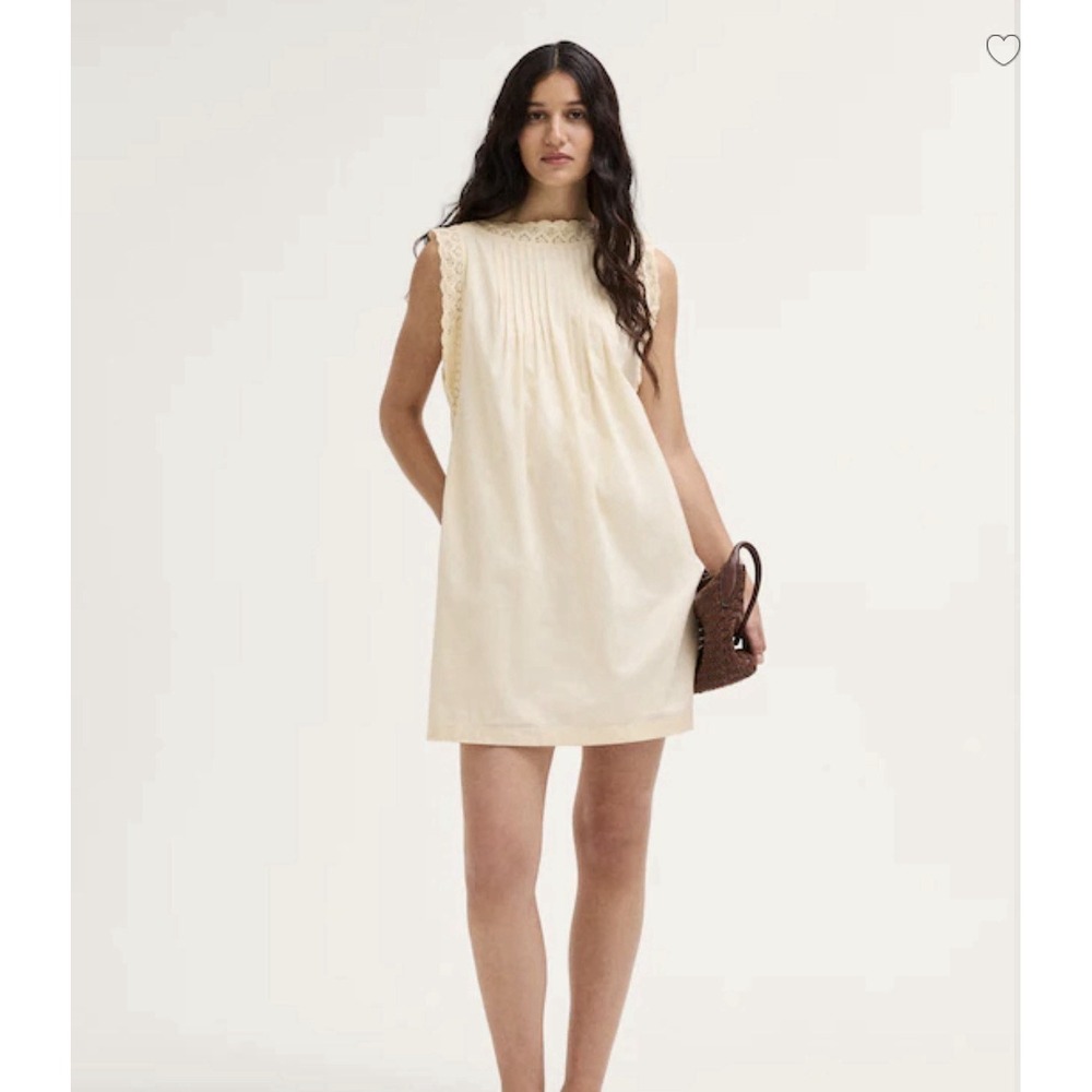 MADEWELL M Crochet-Trim Boatneck Mini Dress OA938